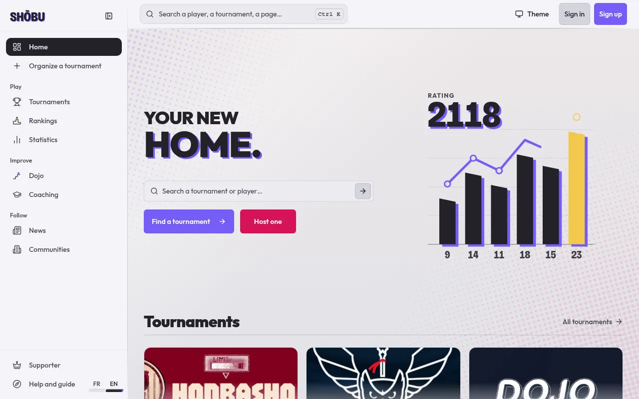 Screenshot of shobuapp.fr