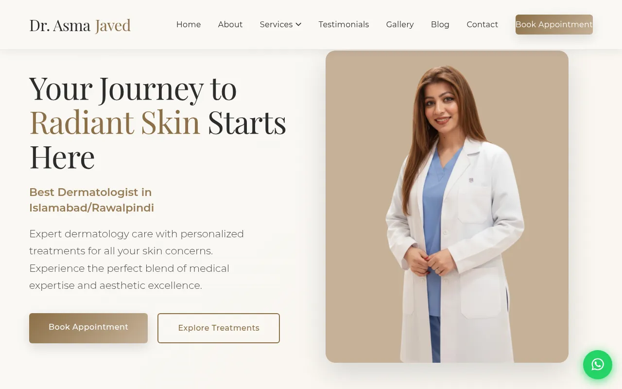 Screenshot of drasmajaved.com