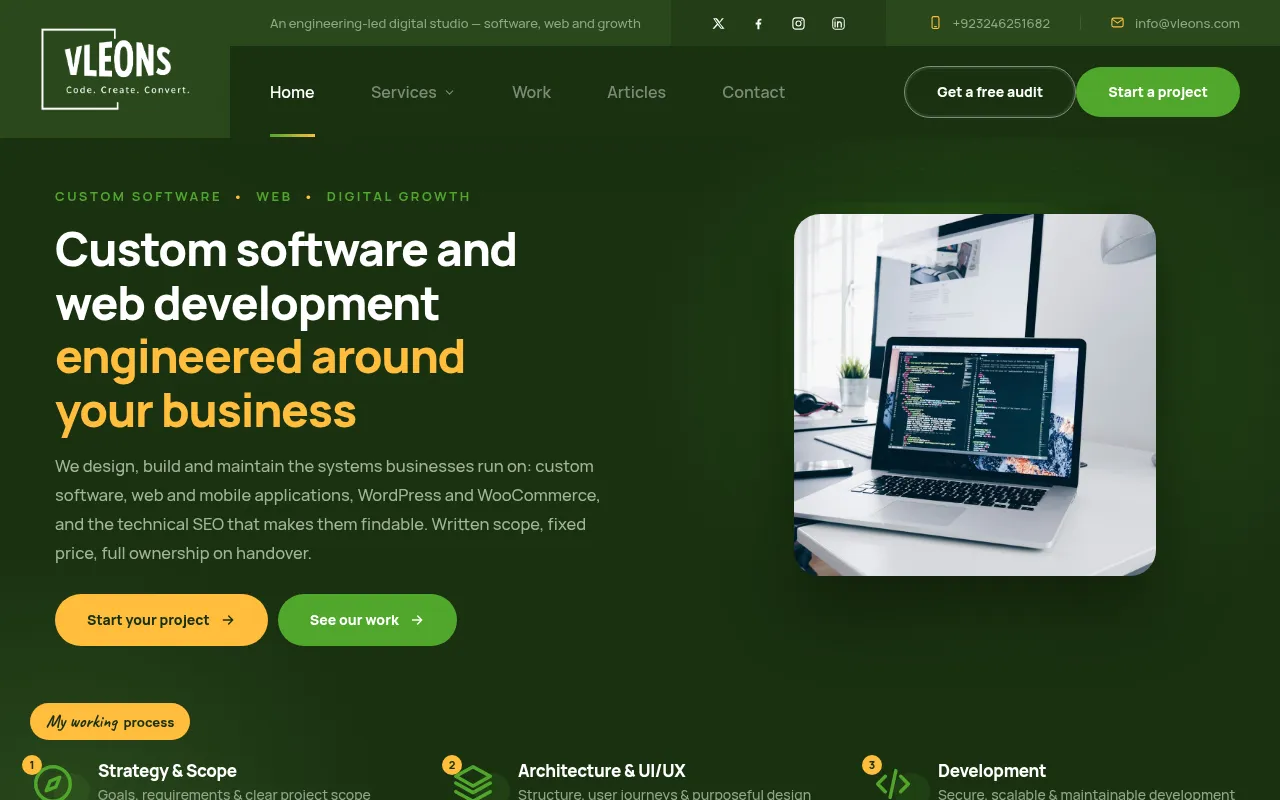 Screenshot of vleons.com