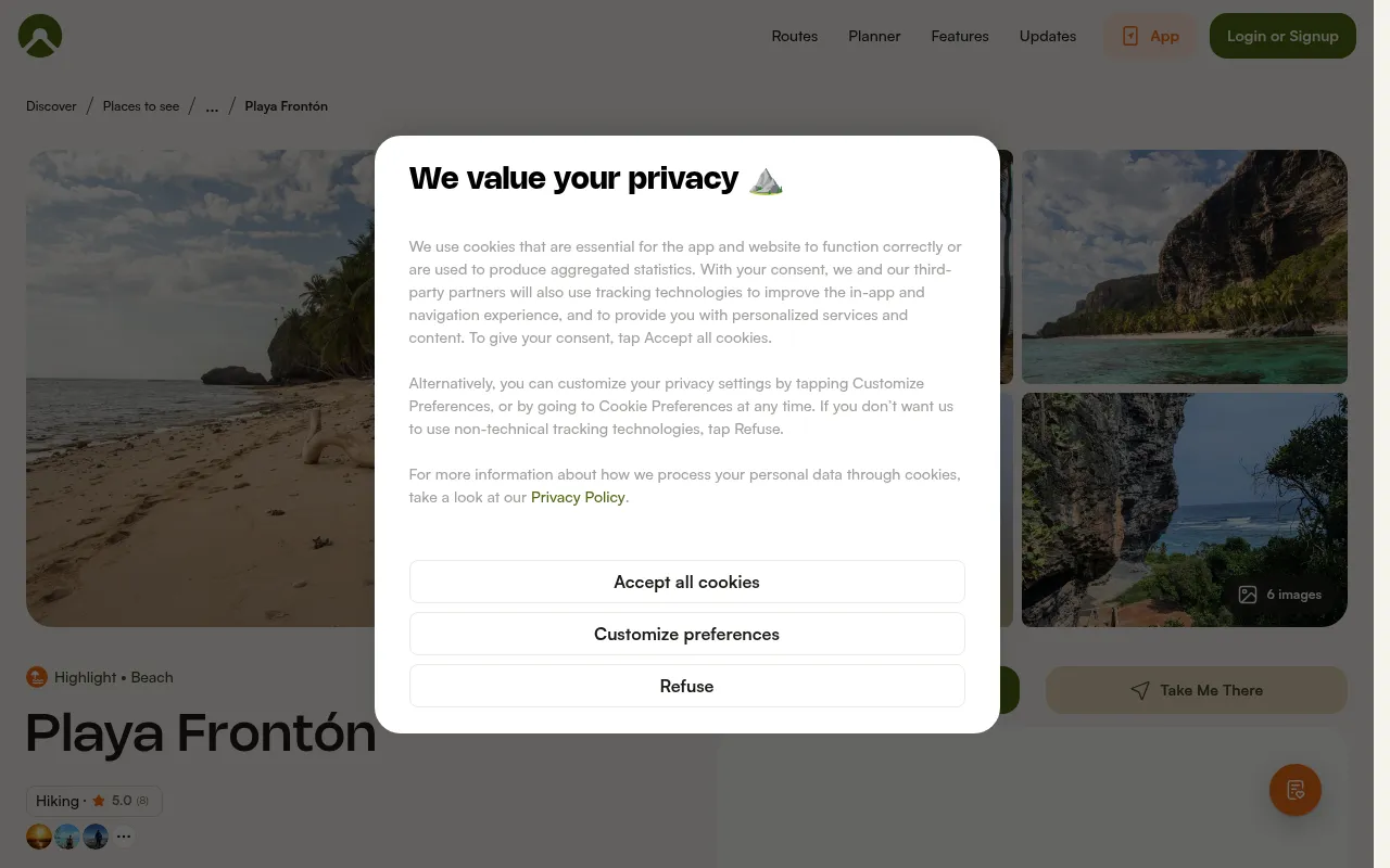 Screenshot of komoot.com
