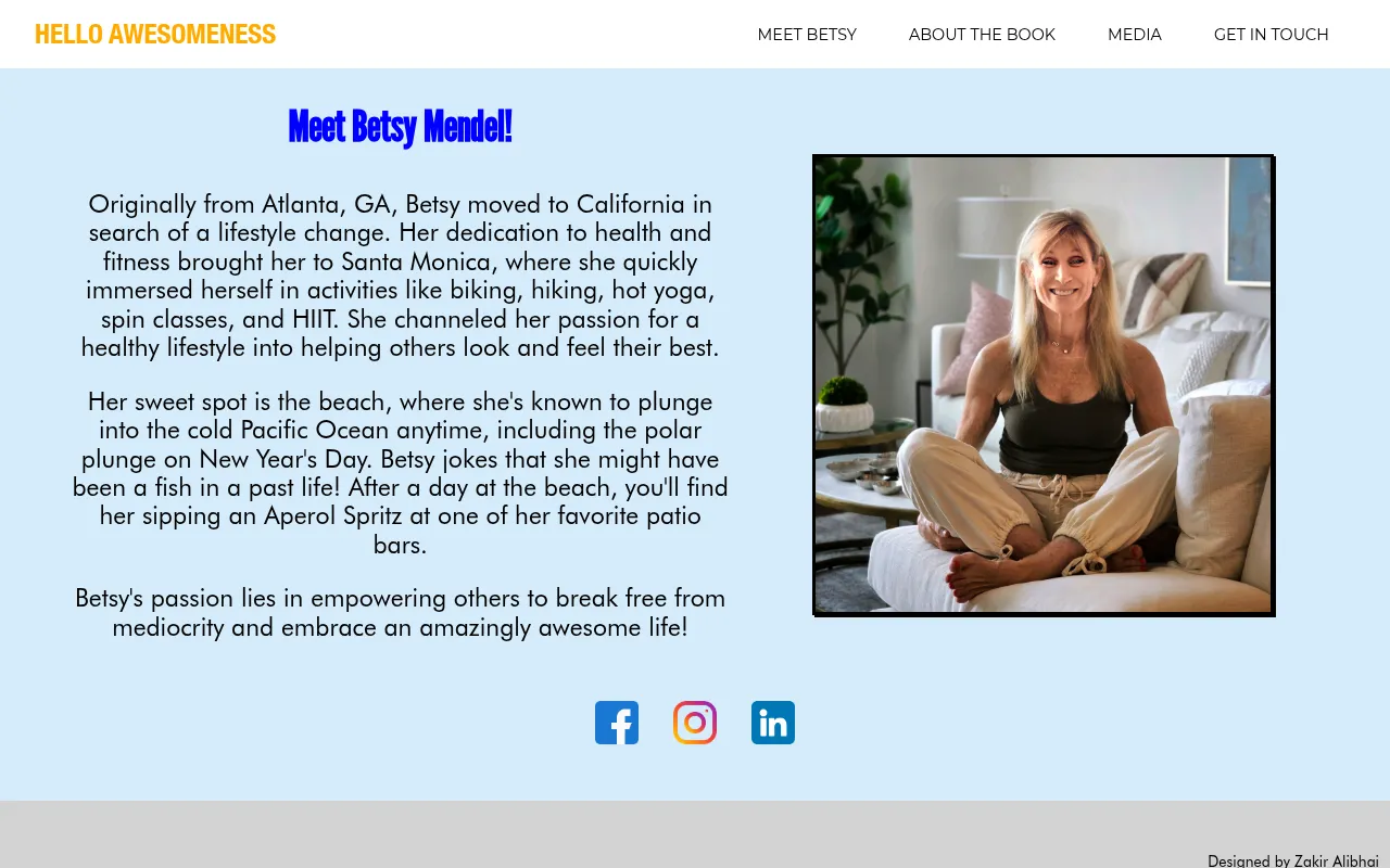 Screenshot of betsymendel.com