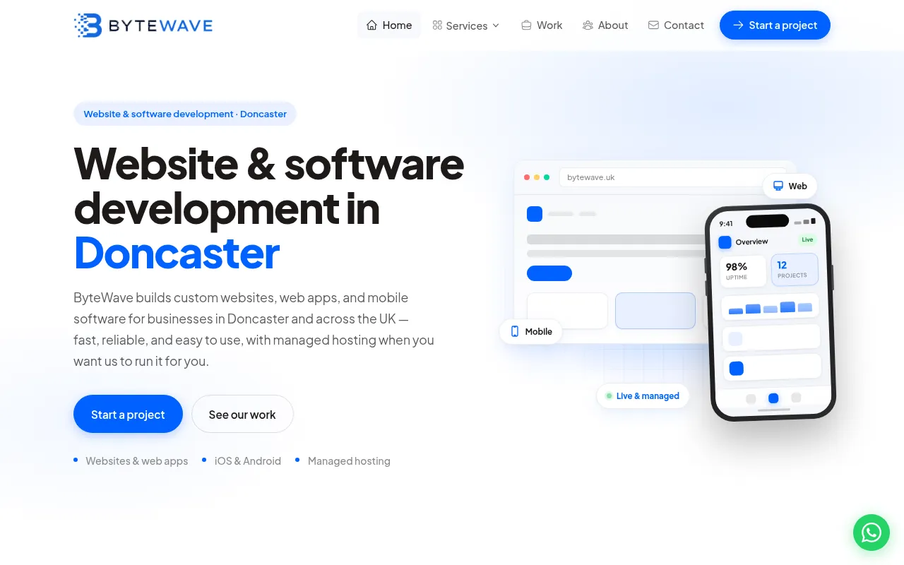 Screenshot of bytewave.uk