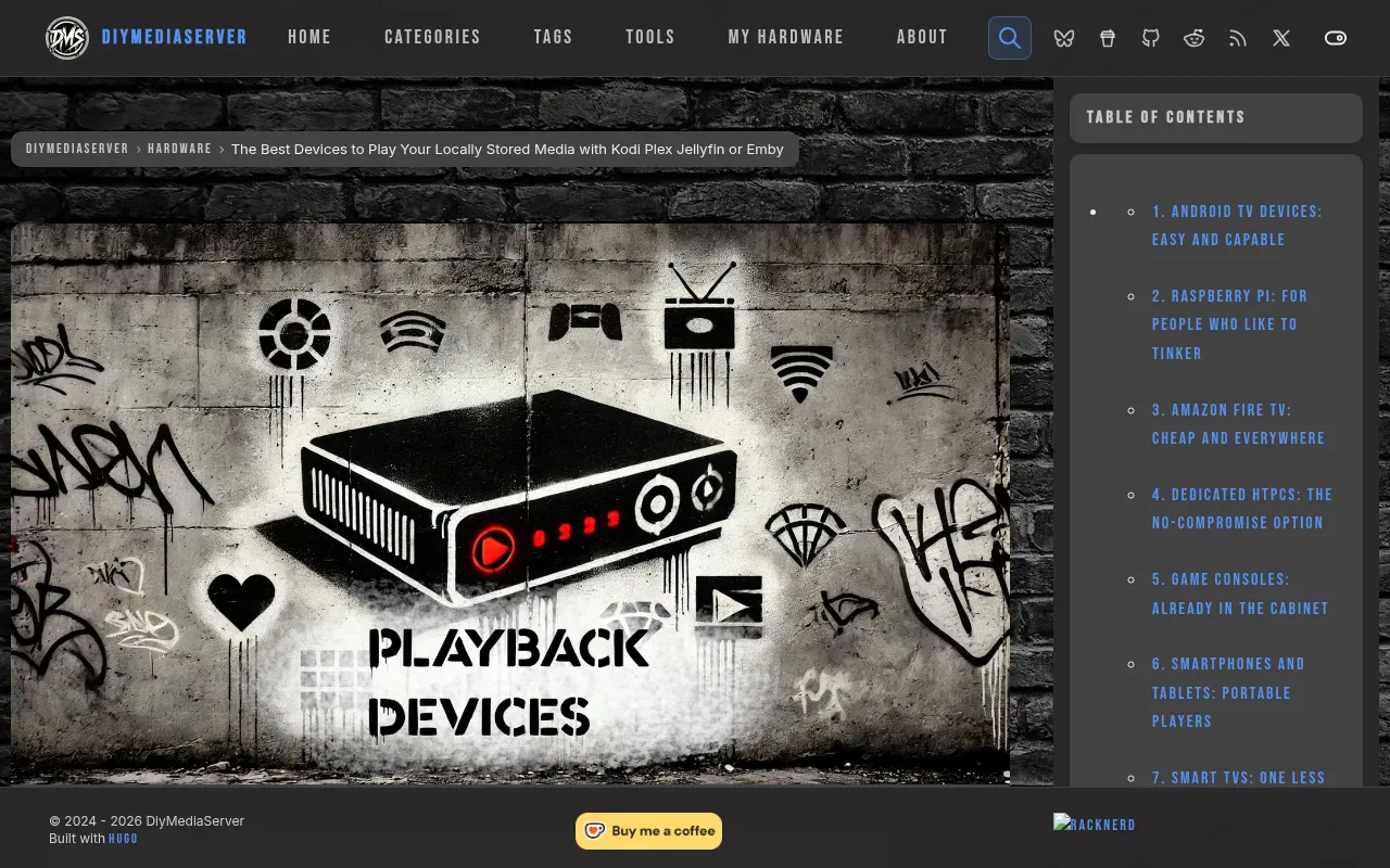 Screenshot of diymediaserver.com