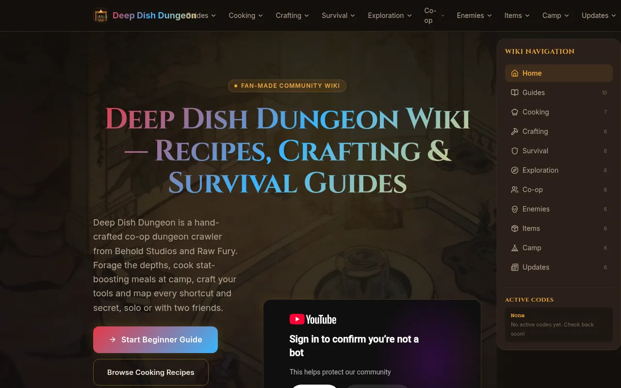 Screenshot of deep-dish-dungeon-wiki.wiki