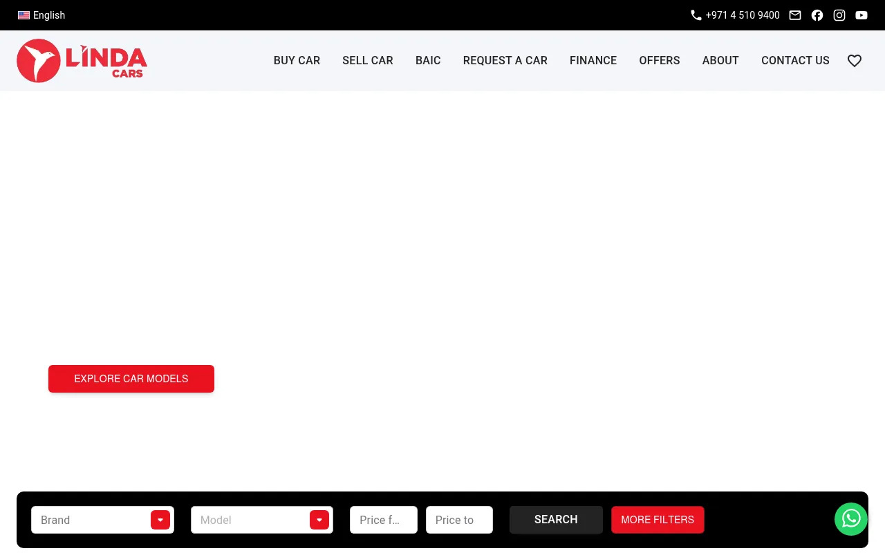 Screenshot of lindacars.com