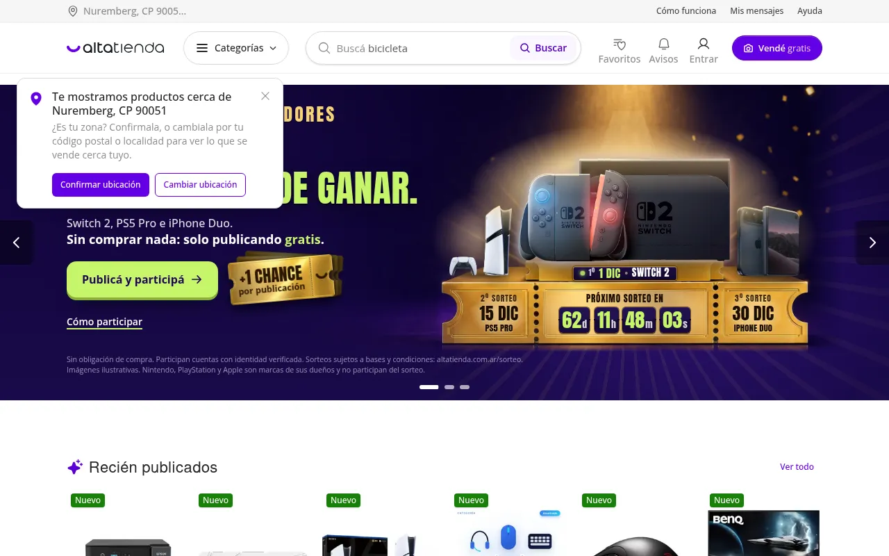 Screenshot of altatienda.com.ar