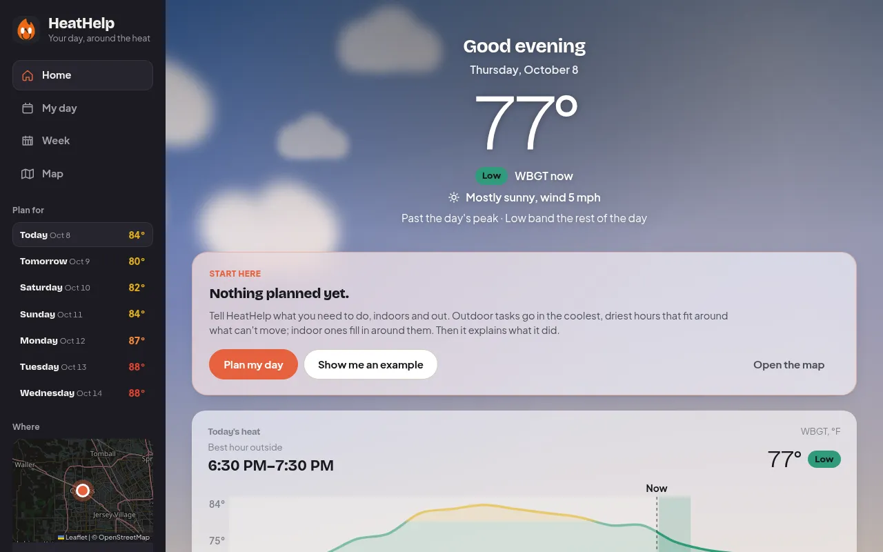 Screenshot of heathelp-umber.vercel.app