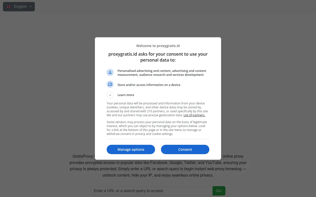 Screenshot of proxygratis.id