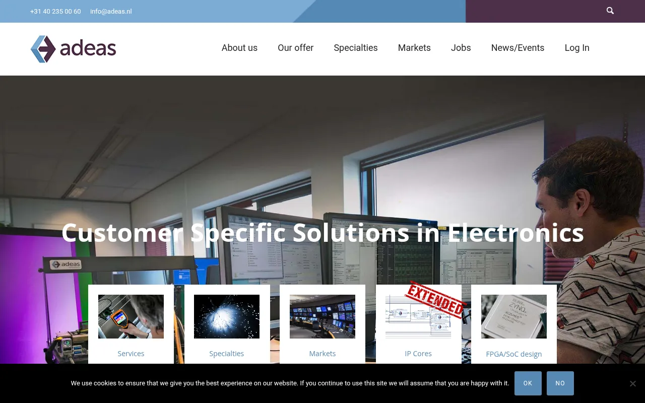 Screenshot of adeas.nl