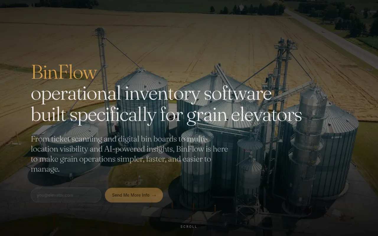 Screenshot of binflowos.com