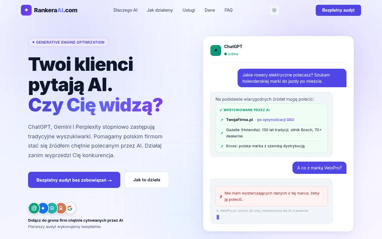 Screenshot of rankeraai.com