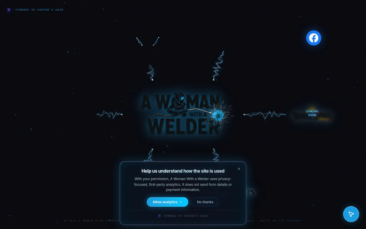 Screenshot of awomanwithawelder.co.nz