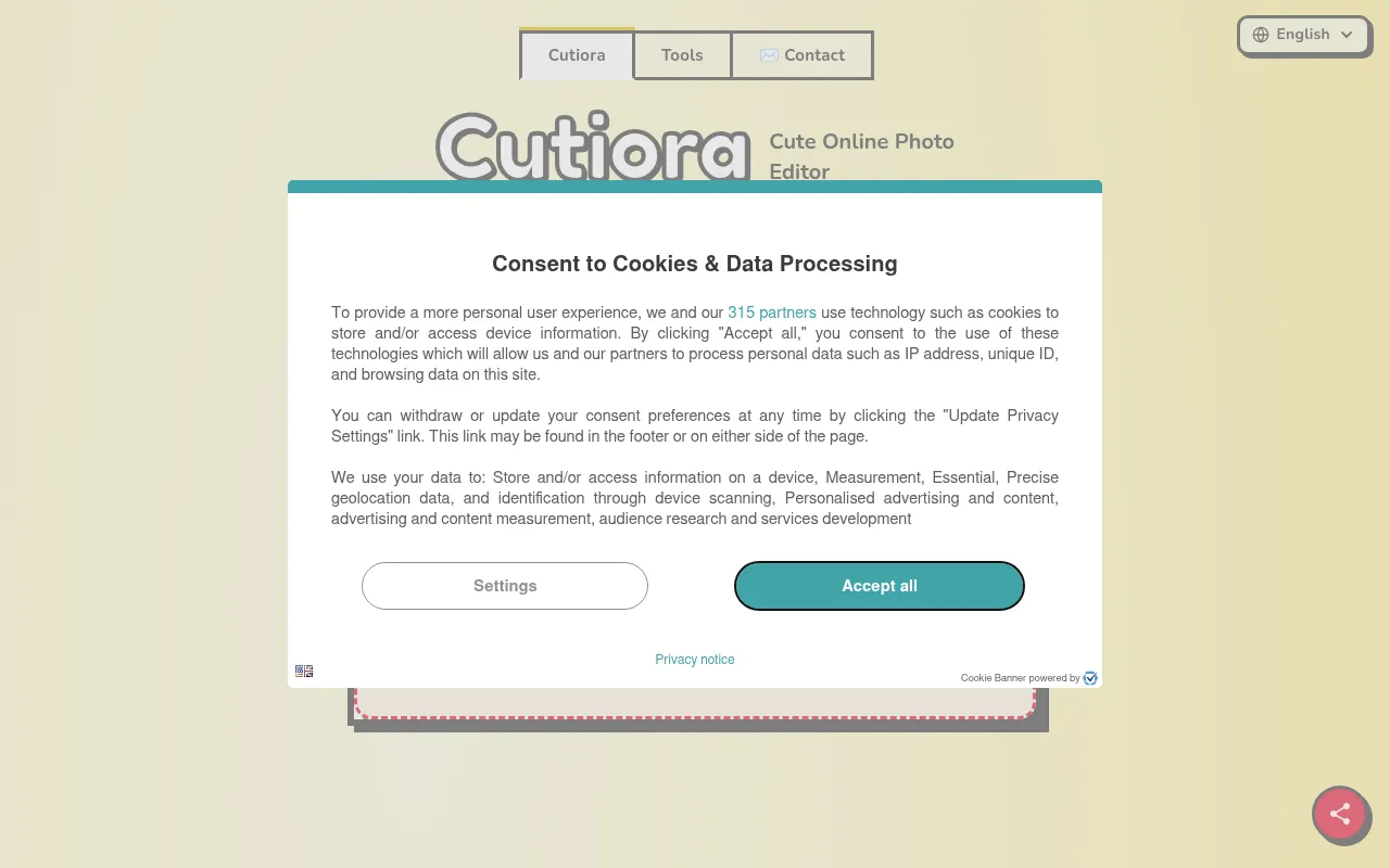 Screenshot of cutiora.com