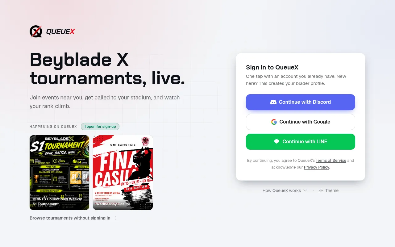 Screenshot of queuex.co