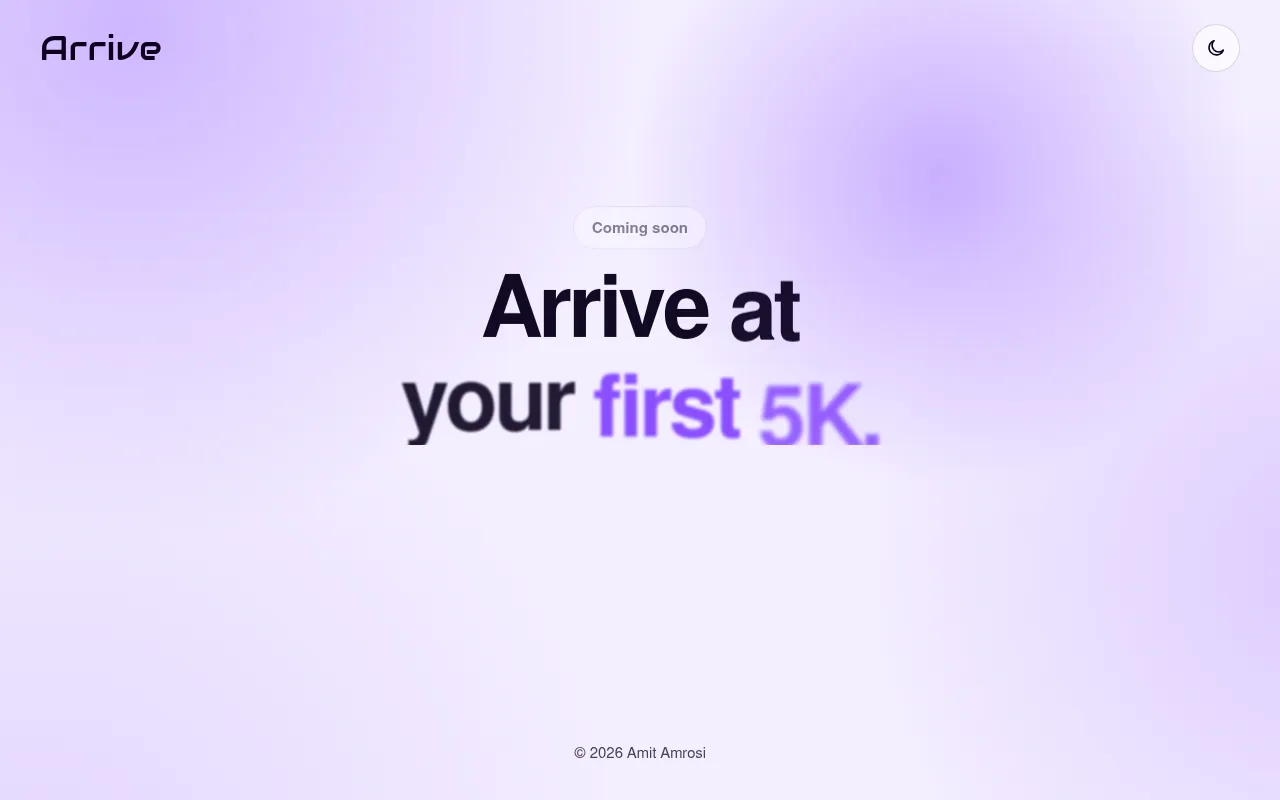 Screenshot of arriverun.com