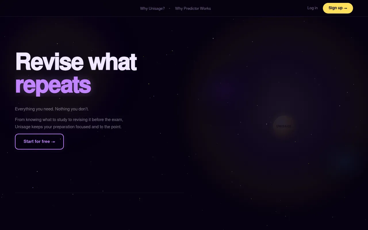 Screenshot of unisage.co.in