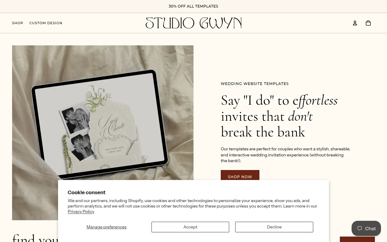Screenshot of studiogwyn.com