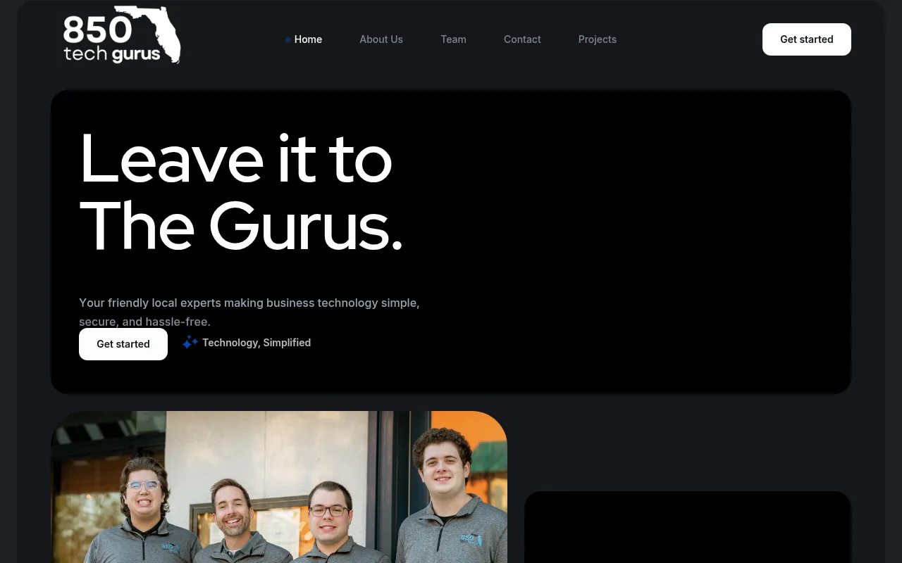 Screenshot of 850techgurus.com
