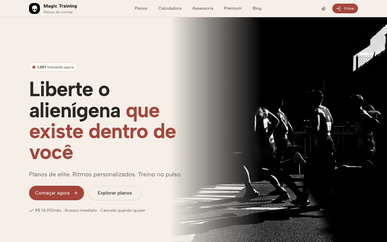 Screenshot of magic.training