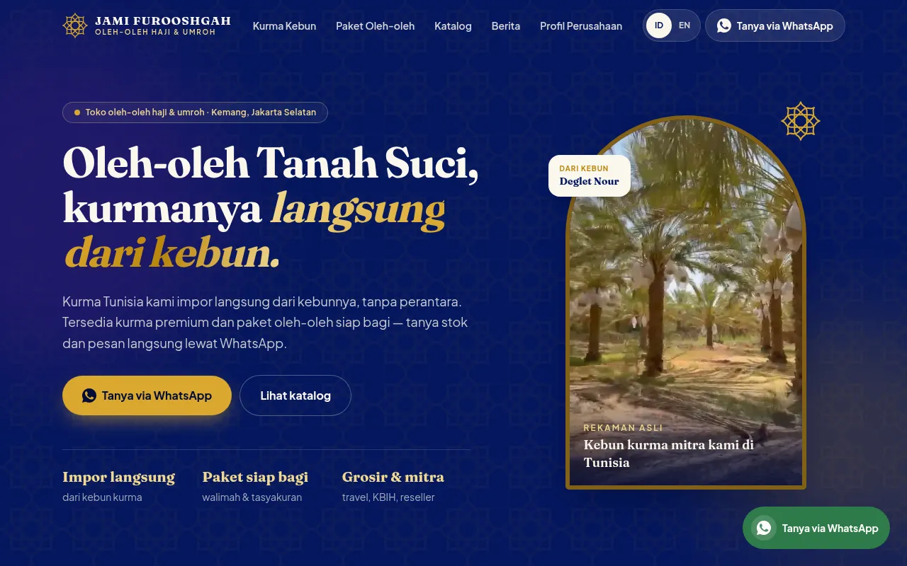 Screenshot of jamifurooshgah.com