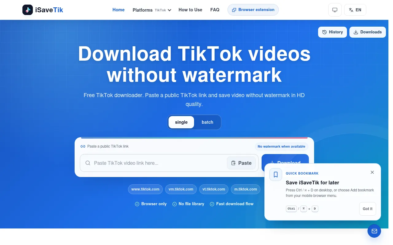 Screenshot of isavetik.com