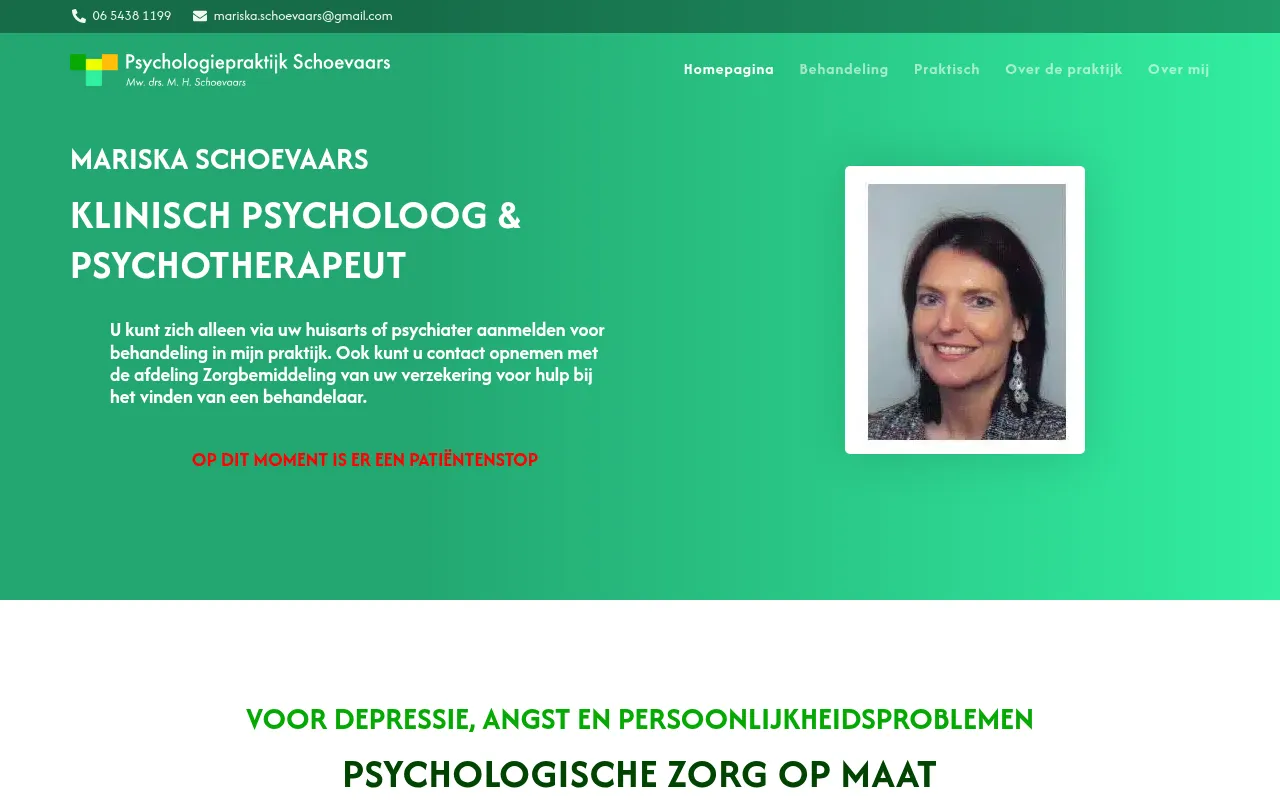 Screenshot of psychologiepraktijk-schoevaars.nl