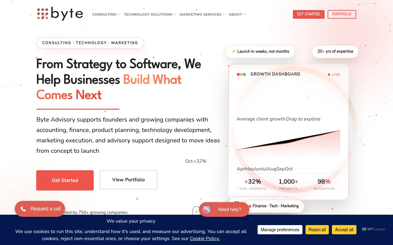 Screenshot of byteadvisory.com