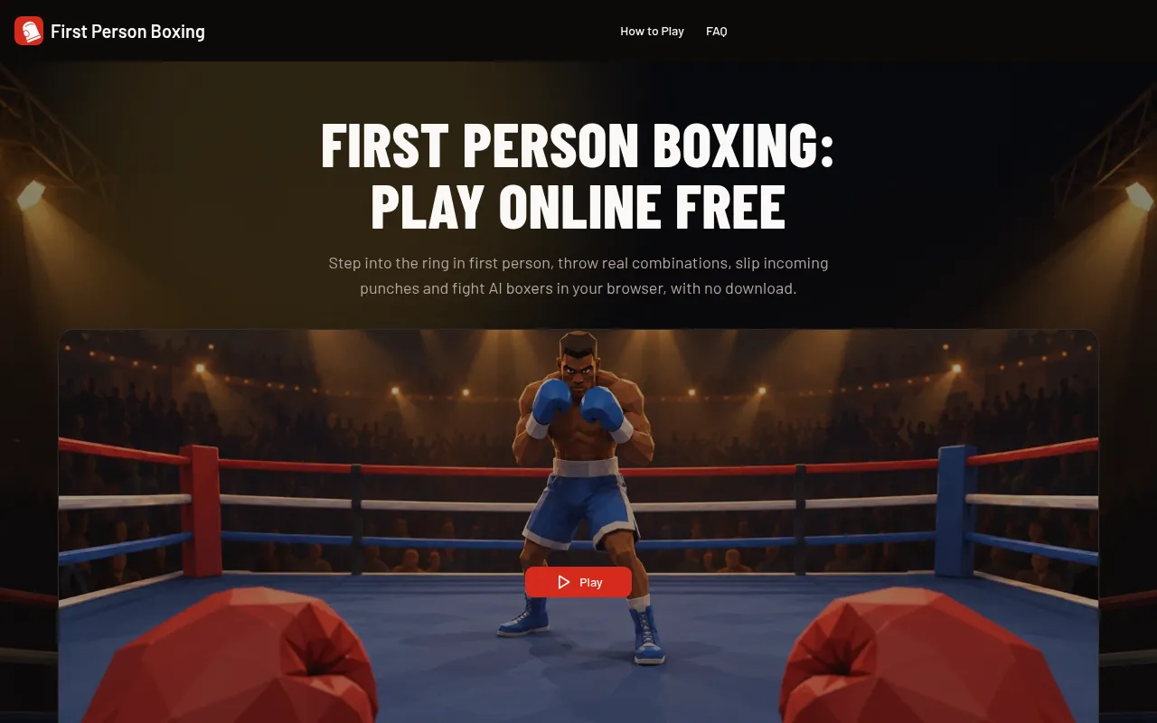 Screenshot of firstpersonboxing.net