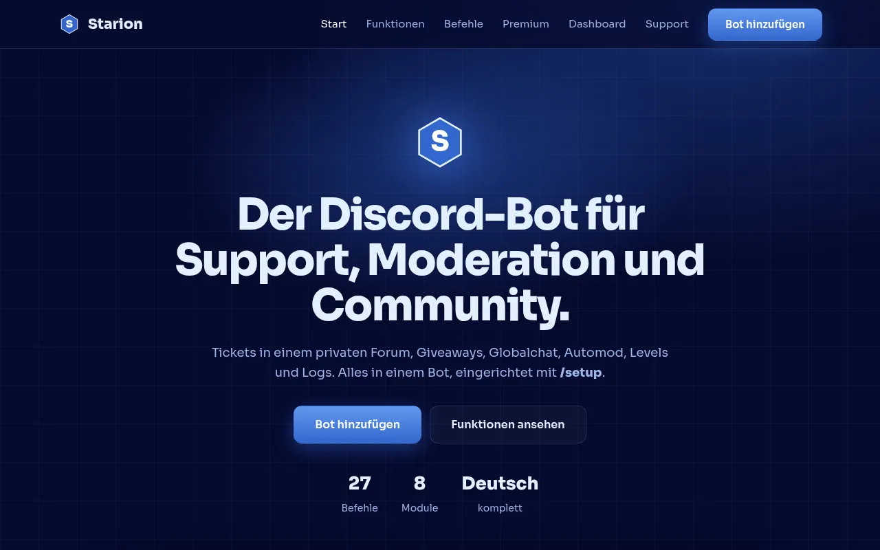 Screenshot of starion-bot.vercel.app