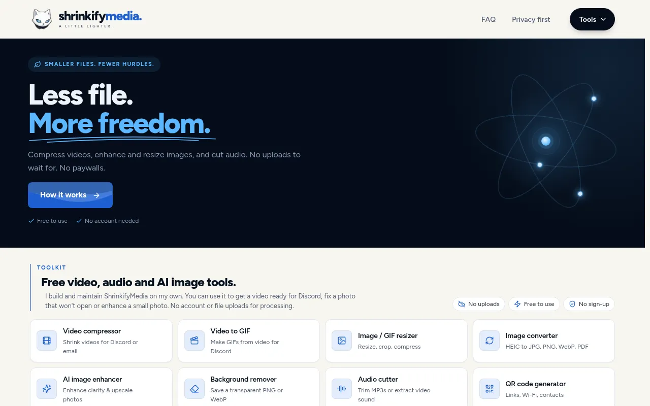 Screenshot of shrinkifymedia.com