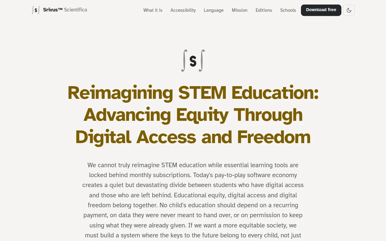 Screenshot of srivus.com