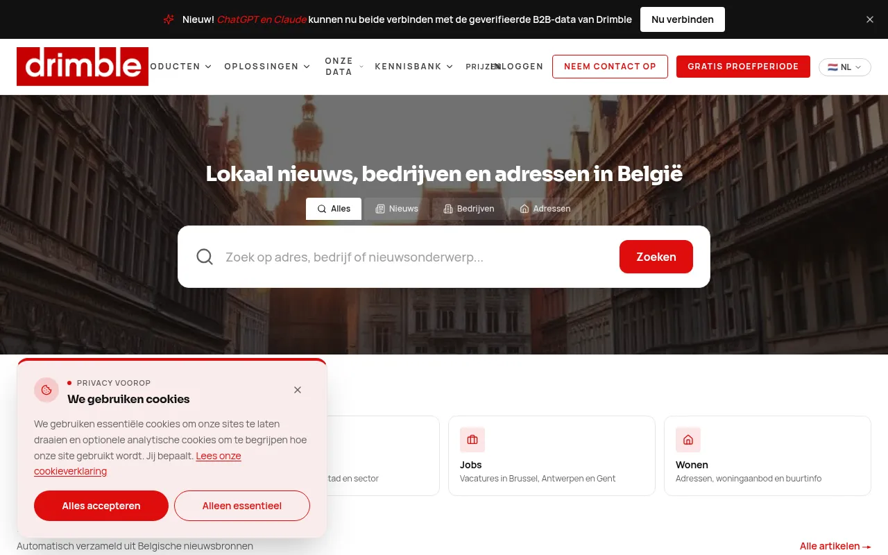 Screenshot of drimble.com