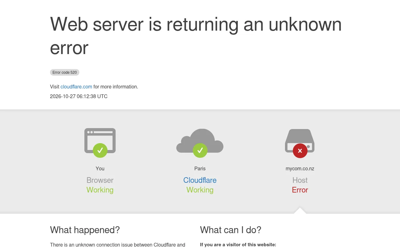 Screenshot of mycom.co.nz
