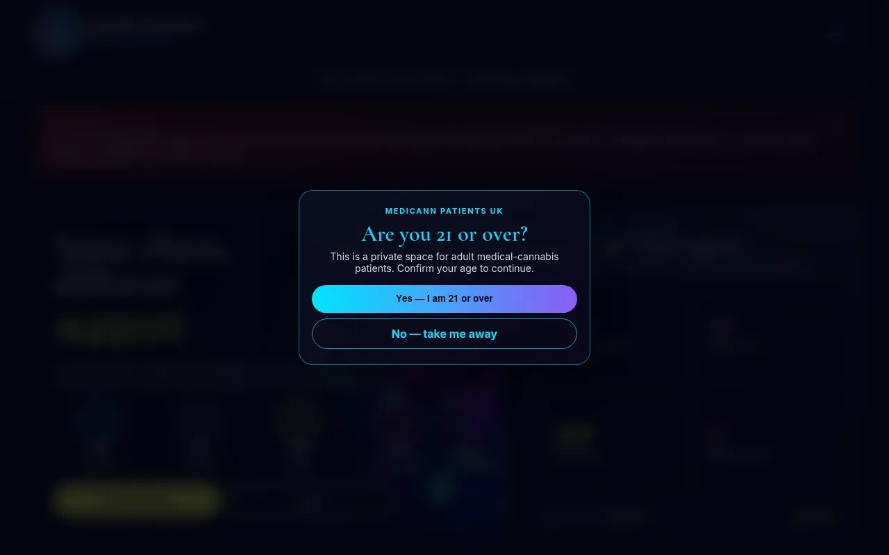 Screenshot of medicannpatients.co.uk