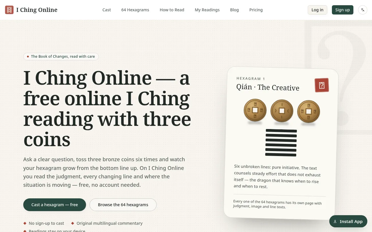 Screenshot of ichingonline.pro