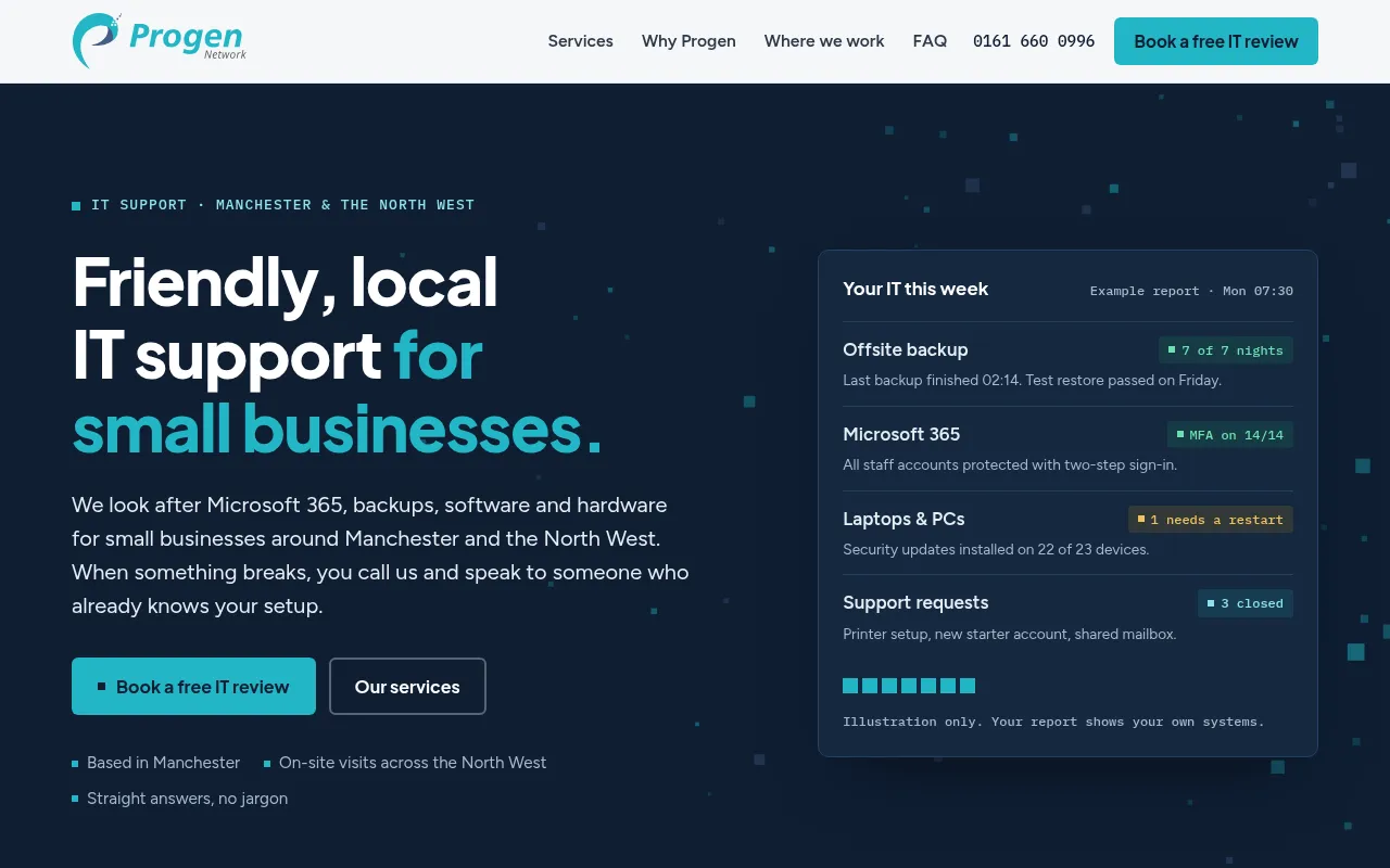 Screenshot of progen.network