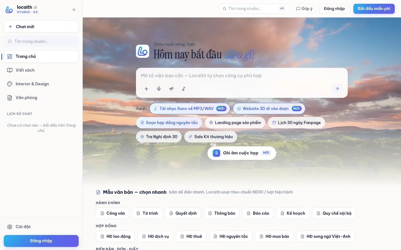 Screenshot of locaith.ai