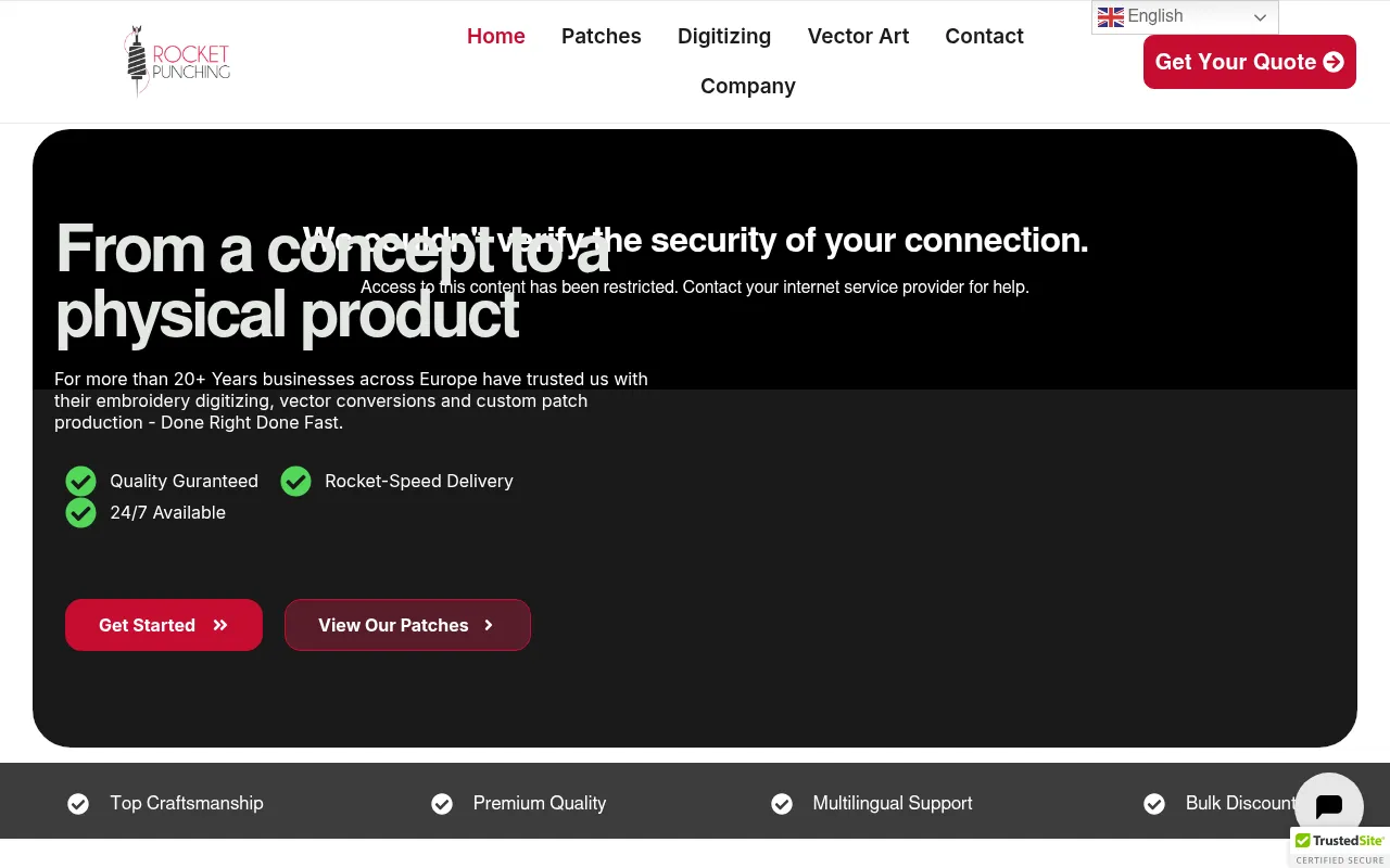 Screenshot of rocketpunching.com