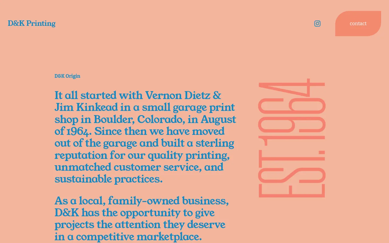 Screenshot of dkprinting.com