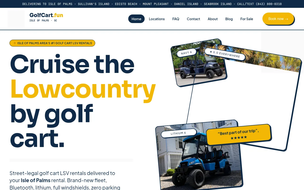 Screenshot of golfcart.fun