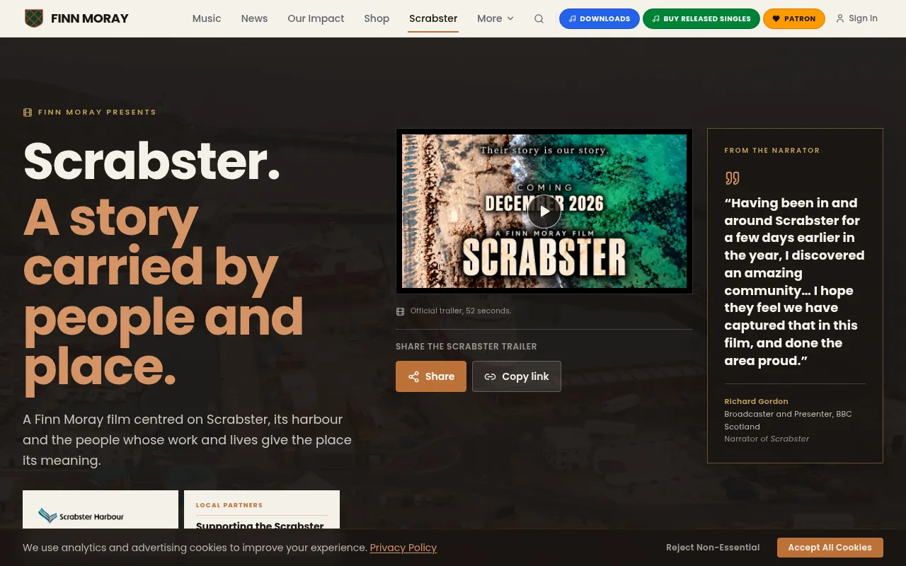 Screenshot of finnmoray.com