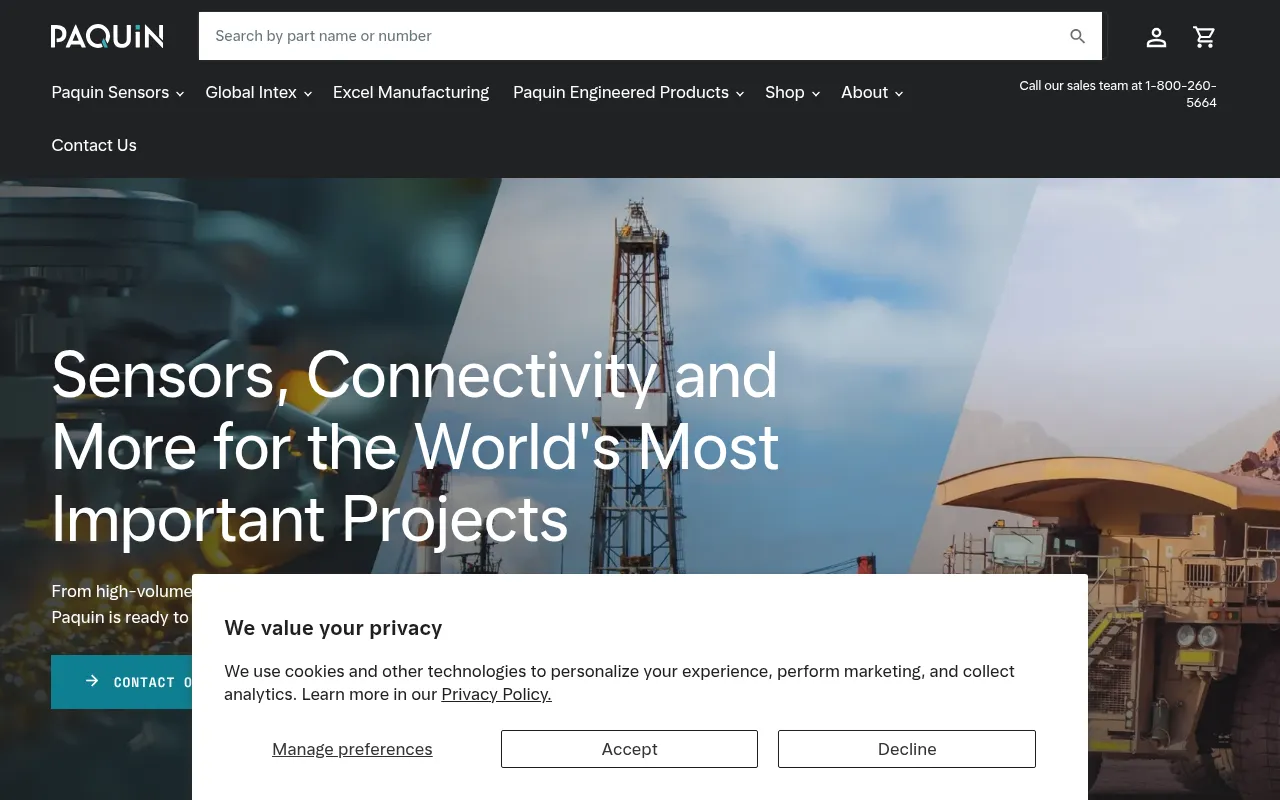 Screenshot of paquin.com