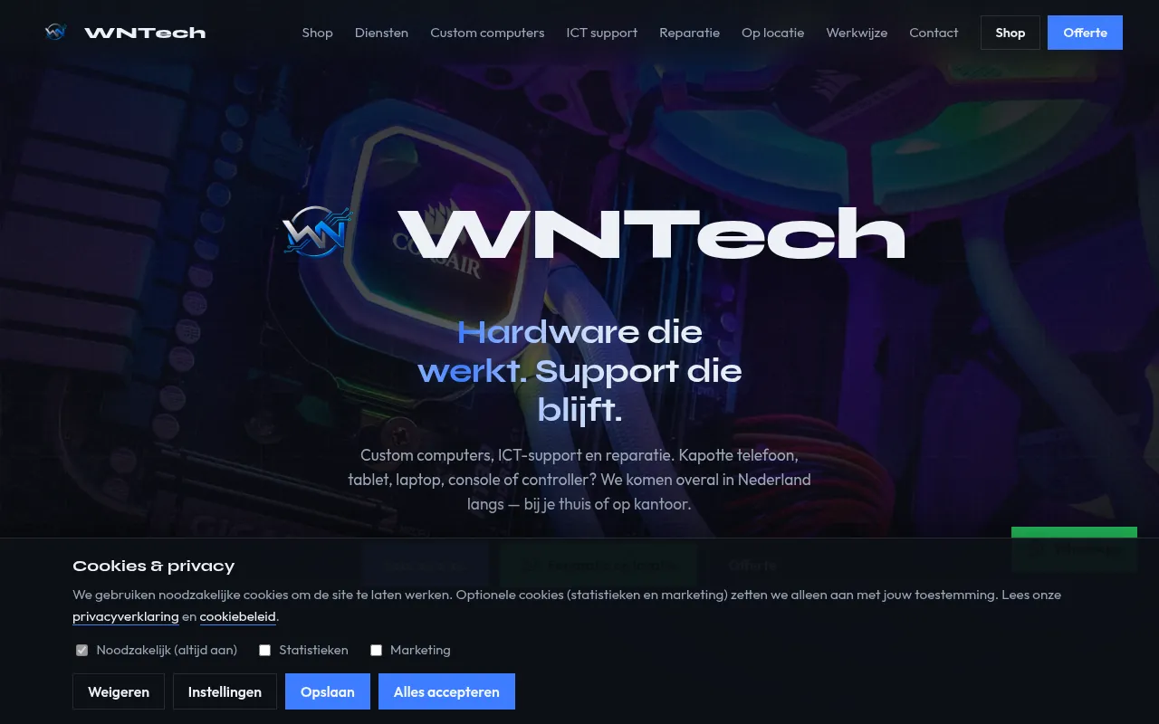 Screenshot of wntech.nl