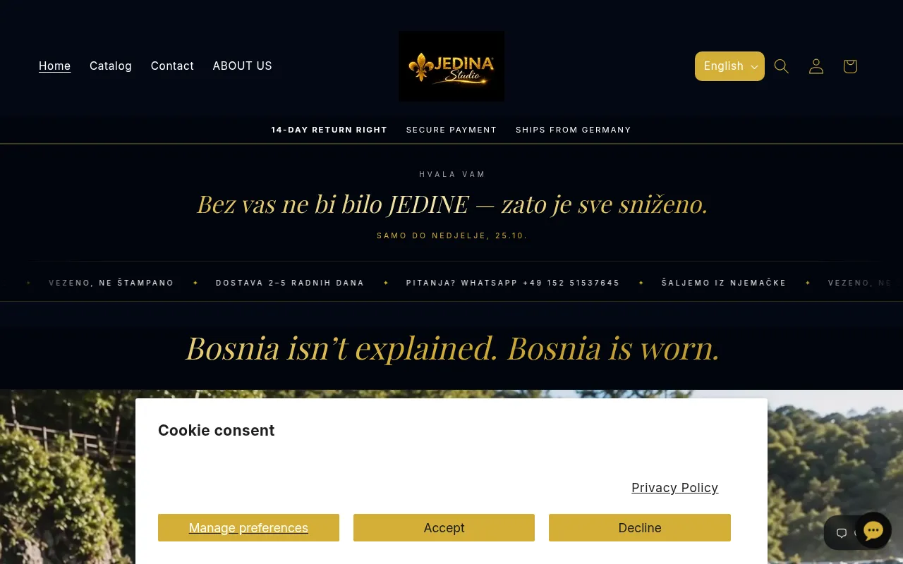 Screenshot of jedinastudio.com