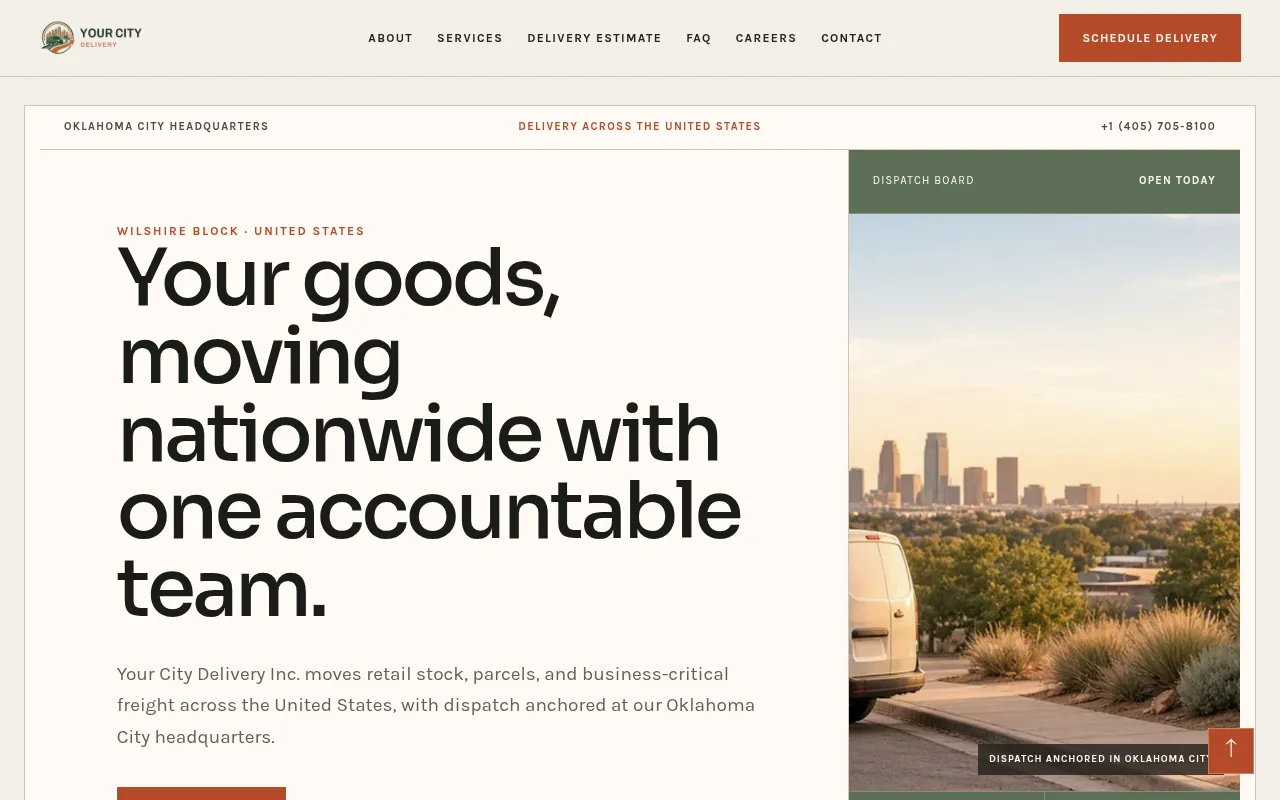 Screenshot of yourcitydelivery.com