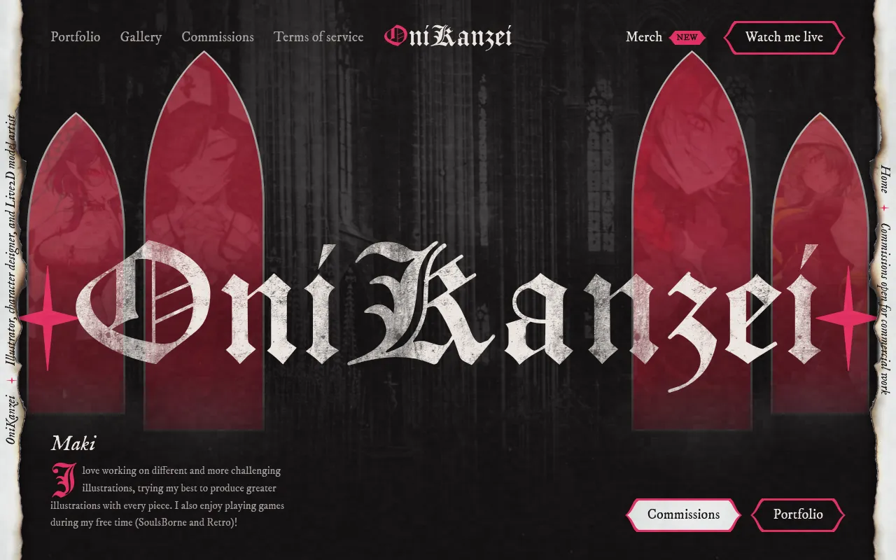 Screenshot of onikanzei.art