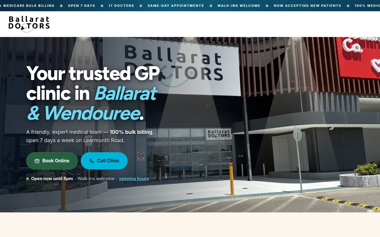 Screenshot of ballaratdoctors.com.au