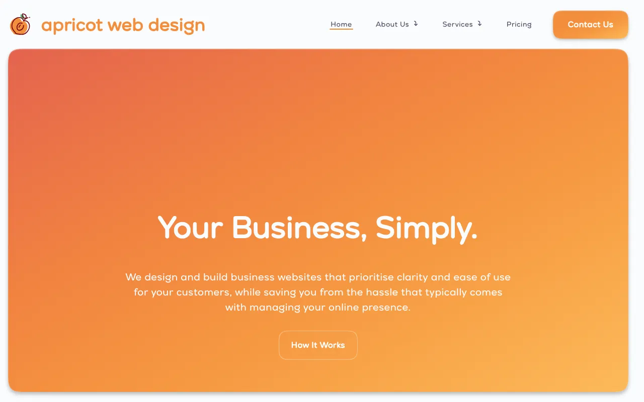 Screenshot of apricotwebdesign.co.uk