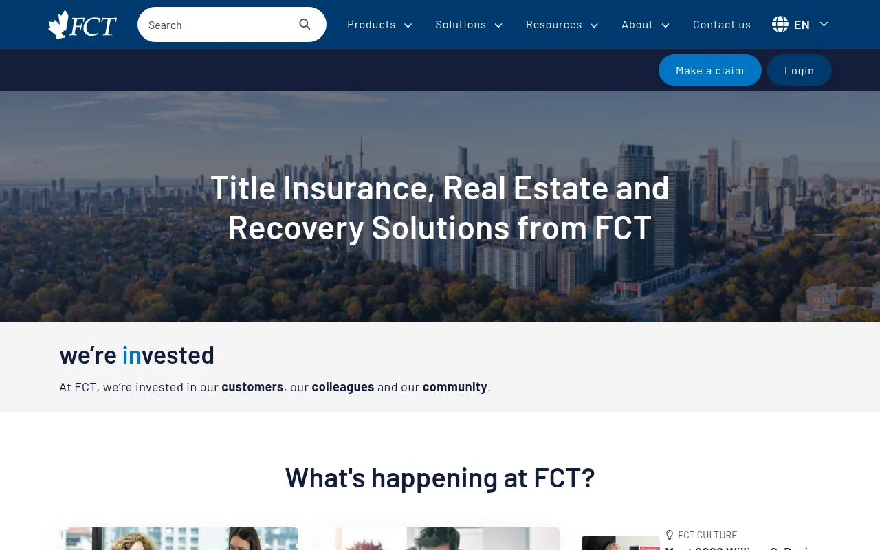 Screenshot of fct.ca