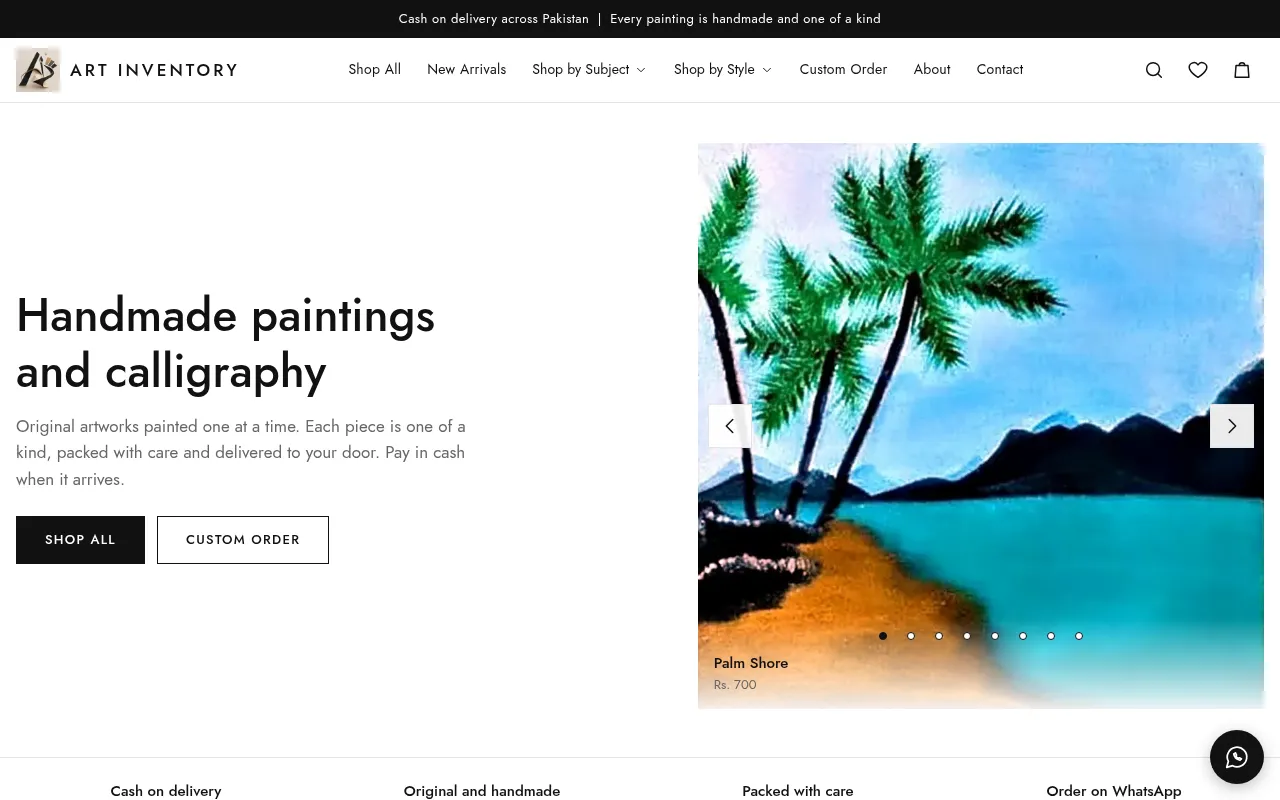 Screenshot of artinventorypk.netlify.app